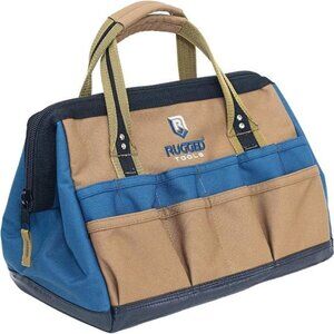 Rugged Tools Field 14" Wide-Mouth Tool Bag - Soft Sided Canvas Tool Bag
